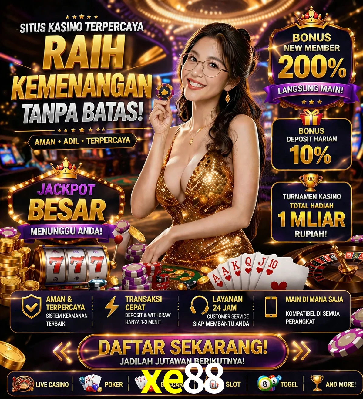 Roleta e blackjack xe88